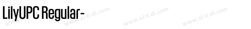 LilyUPC Regular字体转换